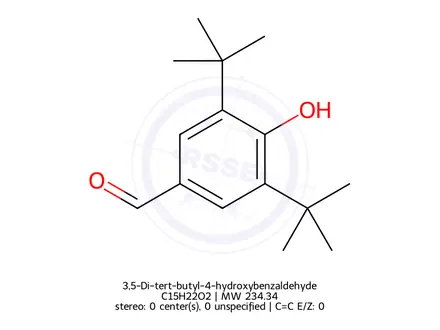 Chemical structure of 3,5-Di-tert-butyl-4-hydroxybenzaldehyde