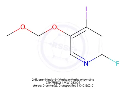 Chemical structure of 2-fluoro-4-iodo-5-(MethoxyMethoxy)pyridine