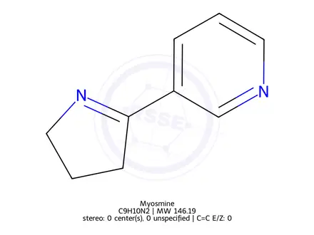 Chemical structure of Myosmine