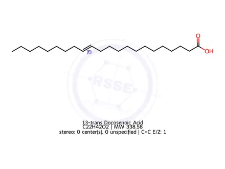 Chemical structure of 13-trans Docosenoic Acid