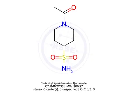 Chemical structure of 1-Acetylpiperidine-4-sulfonamide