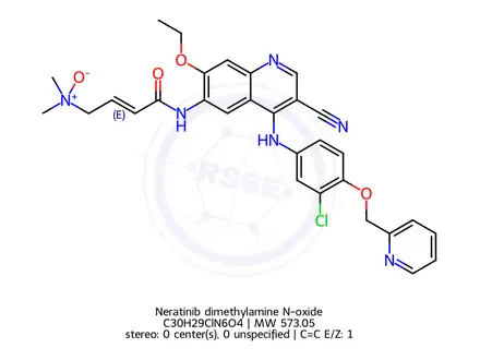 Chemical structure of Neratinib dimethylamine N-oxide