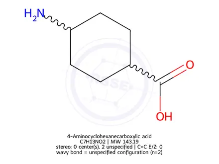 Chemical structure of 4-Aminocyclohexanecarboxylic acid