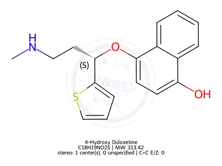 Chemical structure of 4-Hydroxy Duloxetine