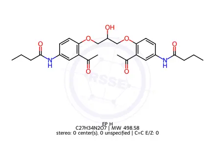 Chemical structure of Acebutolol EP Impurity H