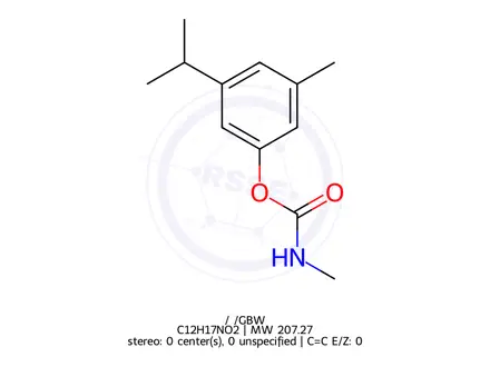 Chemical structure of Promecarb