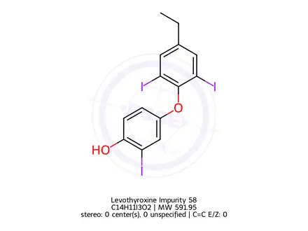 Chemical structure of Levothyroxine Impurity 58