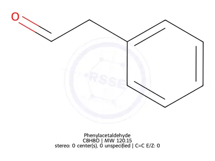 Chemical structure of Phenylacetaldehyde