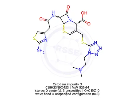 Chemical structure of Cefotiam impurityδ3