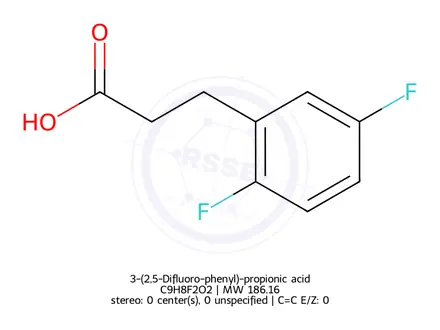Chemical structure of 3-(2,5-Difluoro-phenyl)-propionic acid