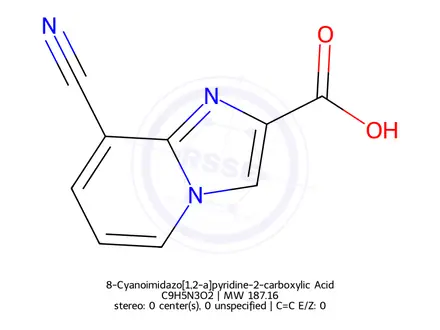 Chemical structure of 8-Cyanoimidazo[1,2-a]pyridine-2-carboxylic Acid