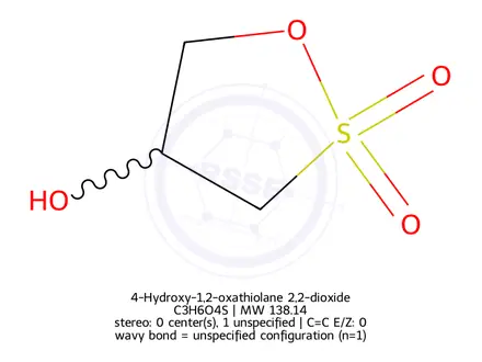 Chemical structure of 4-Hydroxy-1,2-oxathiolane 2,2-dioxide