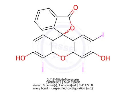 Chemical structure of 2',4',5'-Triiodofluorescein