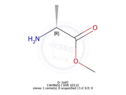 Chemical structure of D-Alanine Methyl Ester HCl