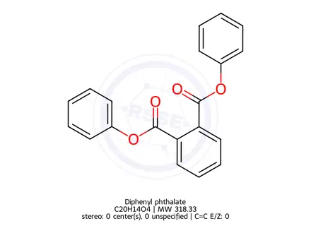 Chemical structure of Diphenyl phthalate