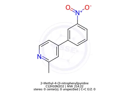 Chemical structure of 2-Methyl-4-(3-nitrophenyl)pyridine