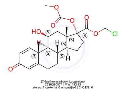 Chemical structure of 17-Methoxycarbonyl Loteprednol
