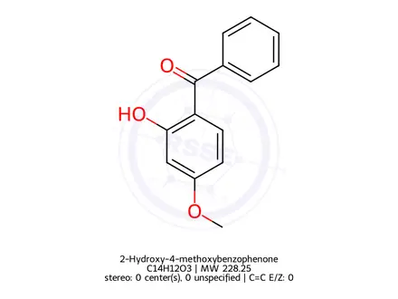 Chemical structure of 2-Hydroxy-4-methoxybenzophenone