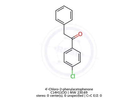 Chemical structure of 4'-Chloro-2-phenylacetophenone