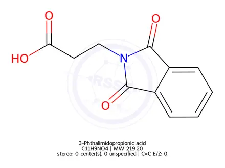 Chemical structure of 3-Phthalimidopropionic acid