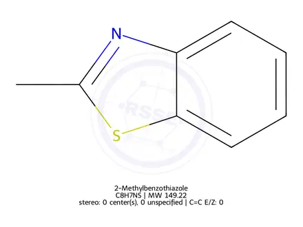 Chemical structure of 2-Methylbenzothiazole