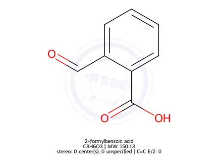 Chemical structure of 2-formylbenzoic acid