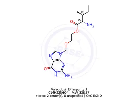 Chemical structure of Valaciclovir EP Impurity J