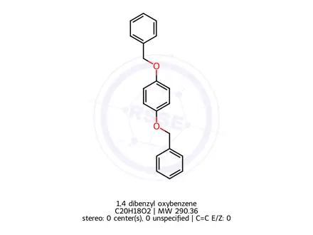Chemical structure of 1,4 dibenzyl oxybenzene