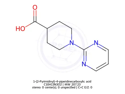 Chemical structure of 1-(Pyrimidin-2-yl)piperidine-4-carboxylic acid hydrochloride