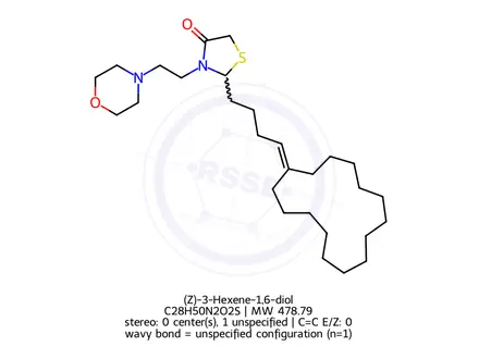 Chemical structure of (Z)-3-Hexene-1,6-diol