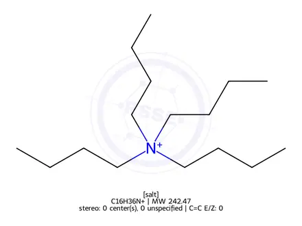 Chemical structure of Tetrabutylammonium bromide