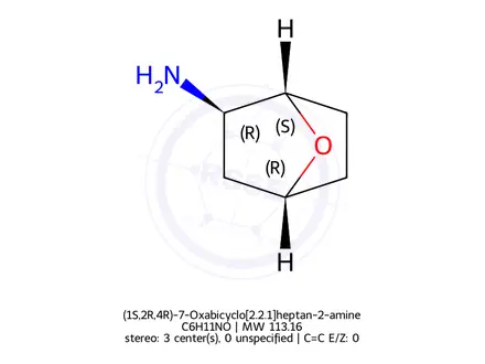 Chemical structure of (1S,2R,4R)-7-Oxabicyclo[2.2.1]heptan-2-amine