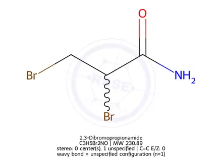 Chemical structure of 2,3-Dibromopropionamide