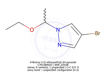 Chemical structure of 4-Bromo-1-(1-ethoxyethyl)-1H-pyrazole