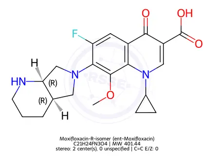 Chemical structure of Moxifloxacin-R-isomer (ent-Moxifloxacin)