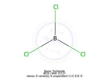 Chemical structure of Boron Trichloride (1.0 M in methylene chloride)