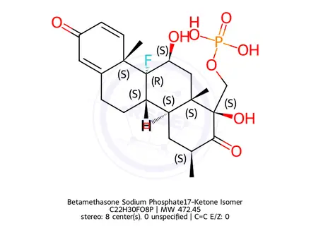 Chemical structure of Betamethasone Sodium Phosphate17-Ketone Isomer
