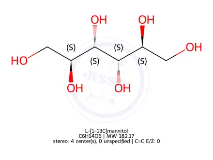 Chemical structure of L-[1-13C]mannitol