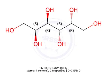 Chemical structure of D-[3-13C]galactitol