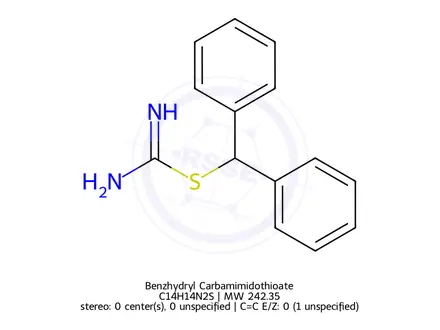 Chemical structure of Benzhydryl Carbamimidothioate