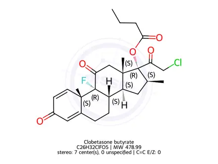 Chemical structure of Clobetasone butyrate