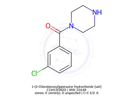 Chemical structure of 1-(3-Chlorobenzoyl)piperazine Hydrochloride