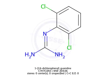 Chemical structure of 1-(2,6-dichlorophenyl) guanidine