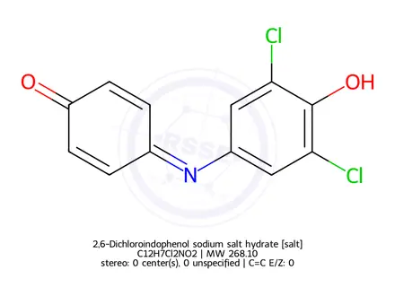Chemical structure of 2,6-Dichlorophenol Indophenol Reagent Solution