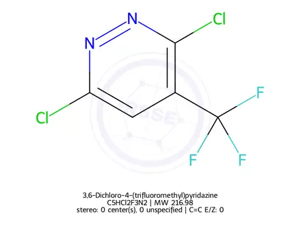 Chemical structure of 3,6-Dichloro-4-(trifluoromethyl)pyridazine
