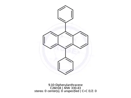 Chemical structure of 9,10-Diphenylanthracene