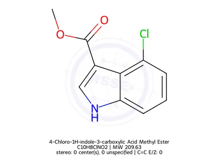 Chemical structure of 4-Chloro-1H-indole-3-carboxylic Acid Methyl Ester