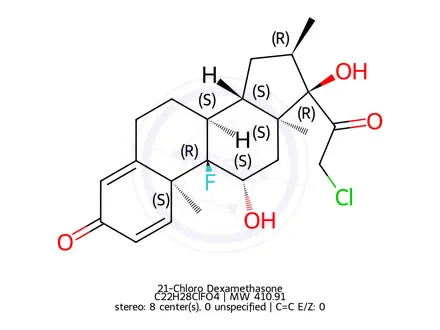 Chemical structure of 21-Chloro Dexamethasone