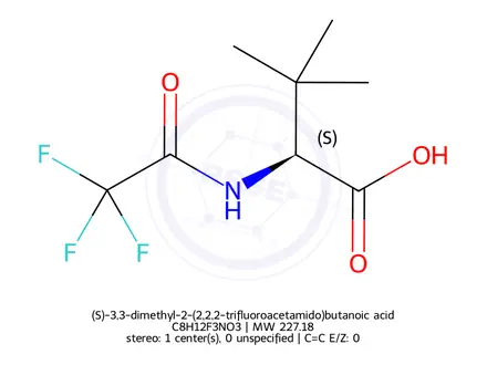 Chemical structure of (S)-3,3-dimethyl-2-(2,2,2-trifluoroacetamido)butanoic acid