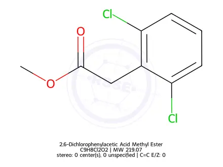 Chemical structure of 2,6-Dichlorophenylacetic Acid Methyl Ester